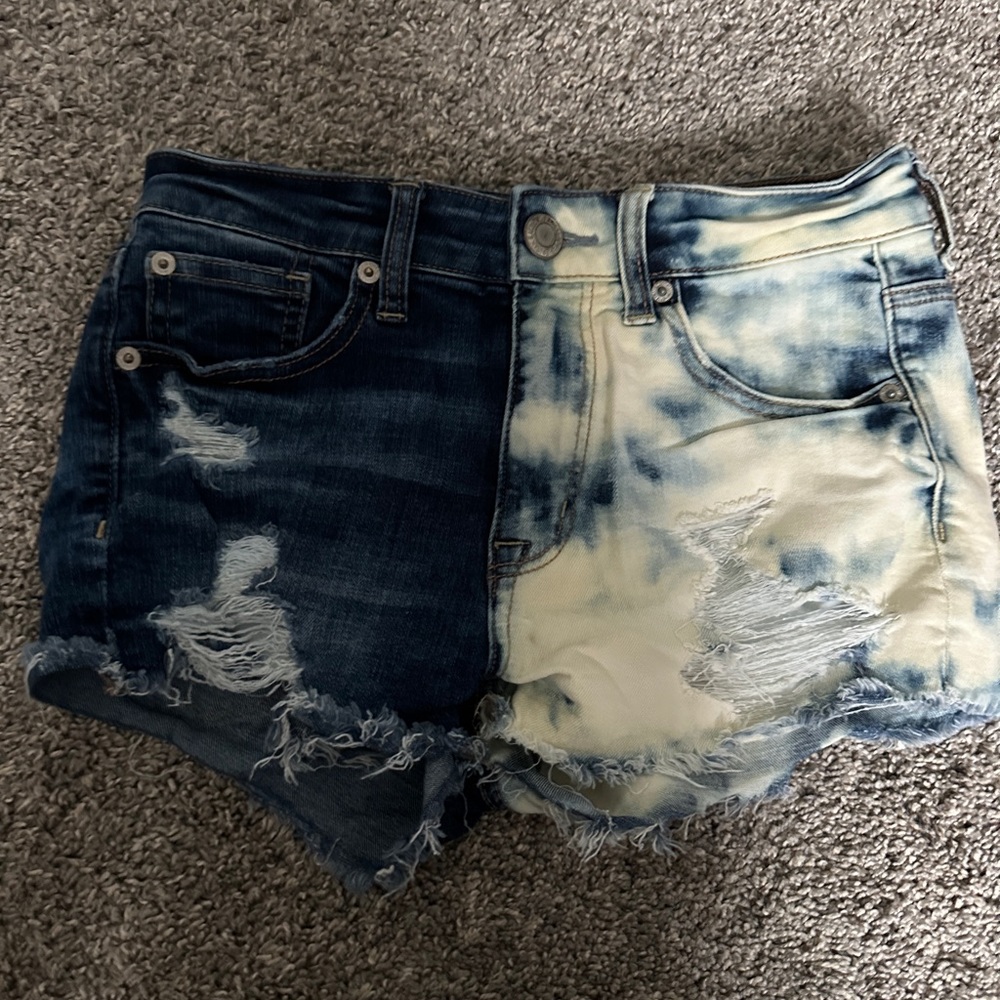 Color Block American Eagle Jean Shorts